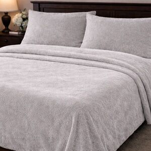 Plush Microfiber Sheet Set - Light Gray
